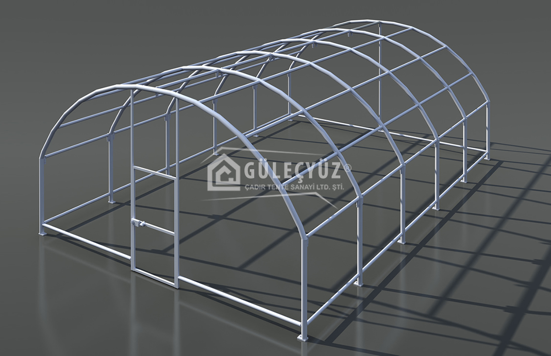 Depo Çadırı - Yanı Dik Model