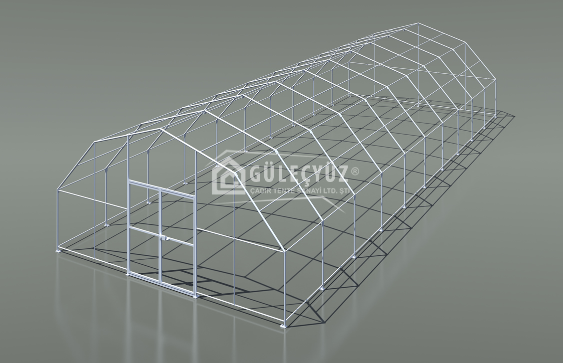 Kanatlı Hayvan Kümes Çadırı - 5 Köşeli Ekonomik Model